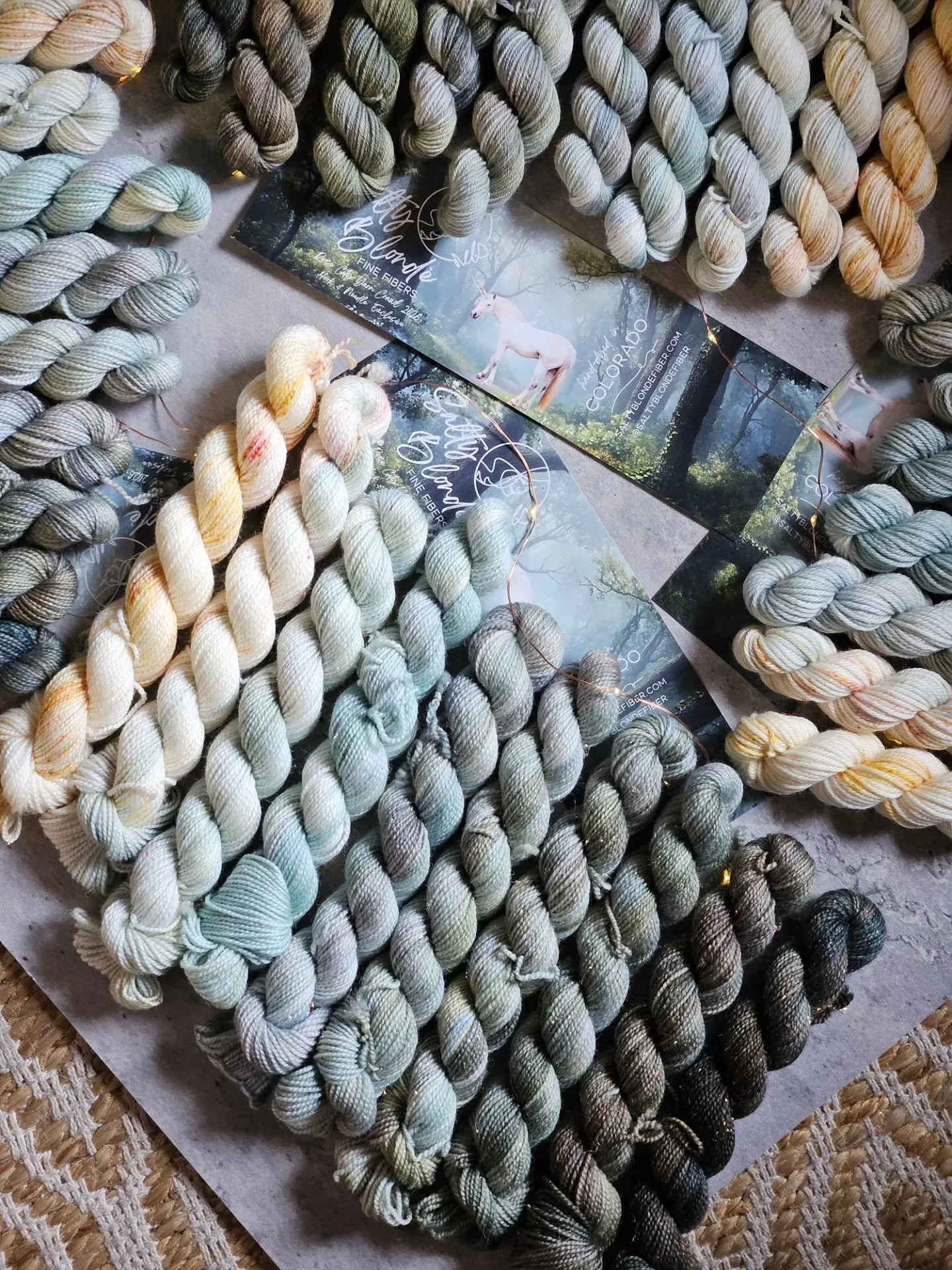 Here is the final @rosecityyarncrawl exclusive for @hookandneedlefiber:

UNTOUCHED MAGIC FADE

It will be available on worsted, dk, 2-ply sock, merino fingering, cashmere fingering, gold stellina, and iridescent stellina!

I am so pleased with how ev