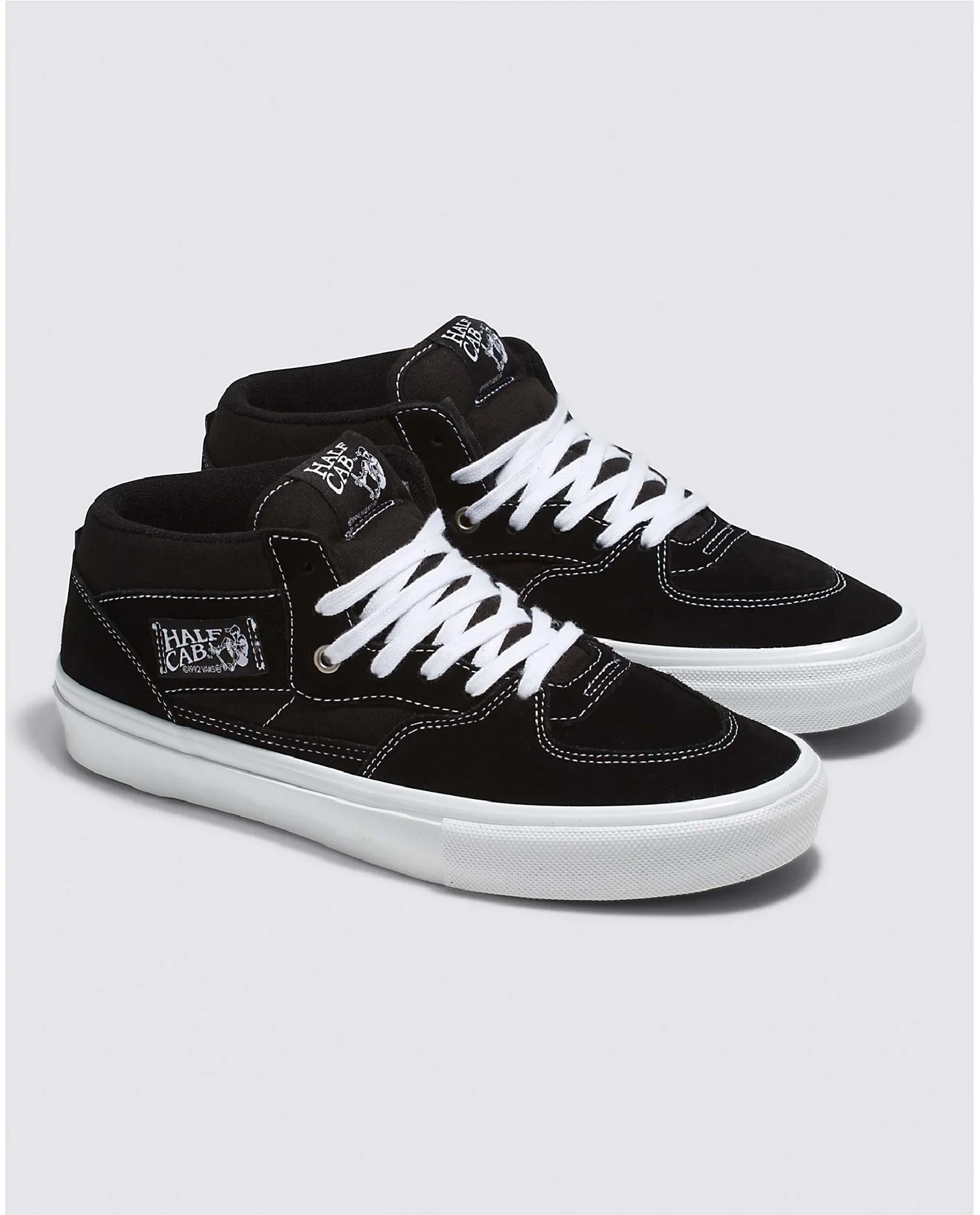 VN0A5FCDY28-Vans-Skate-Half-Cab-Shoes-Black-White — NC Boardshop