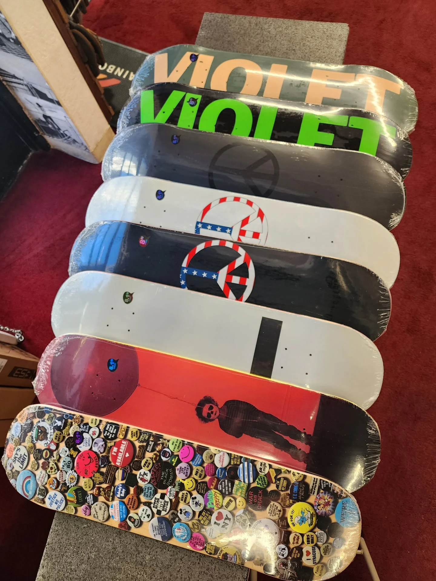 New goodies from @itsviolet available now. #itsviolet #violetskateboards