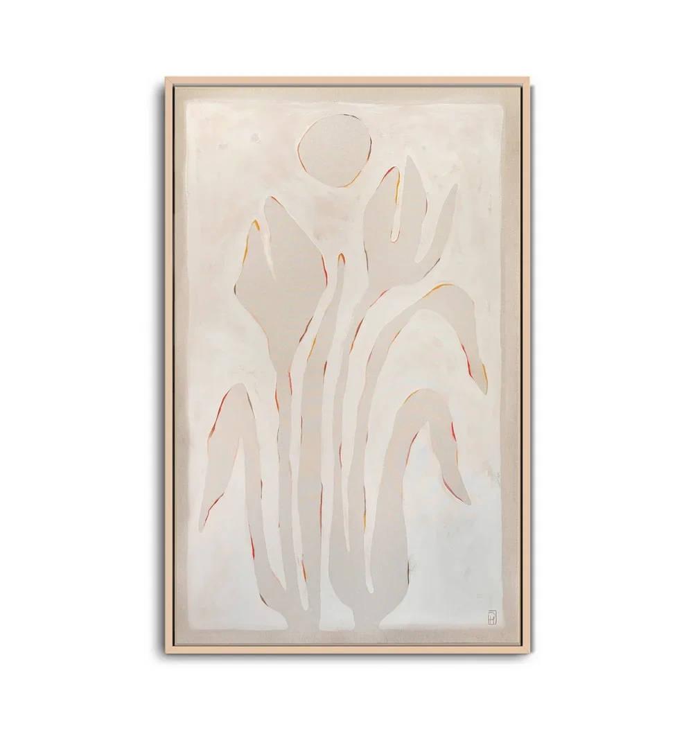 DANIELLE HUTCHENS  
Recess Botanics V | Tulip (2025)  
48” x 30”  
Pastels and natural pigments on raw canvas  
Framed in maple  
$5,600