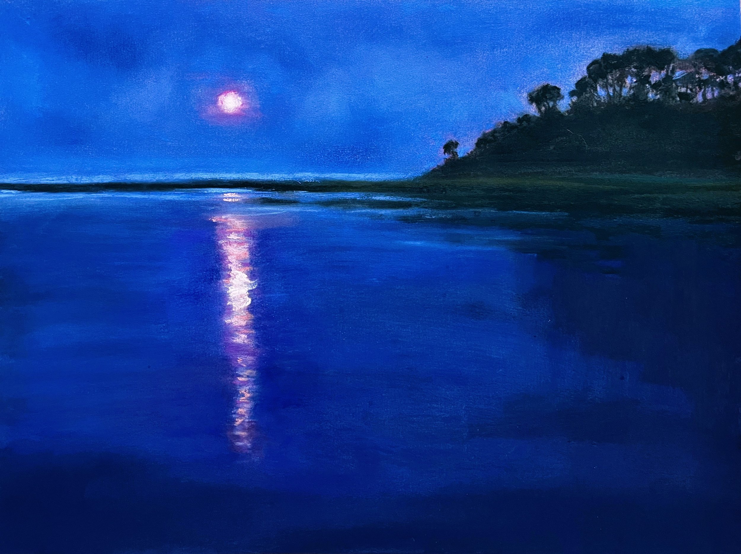 Lowcountry Nocturne - 9x12 pastel on paper