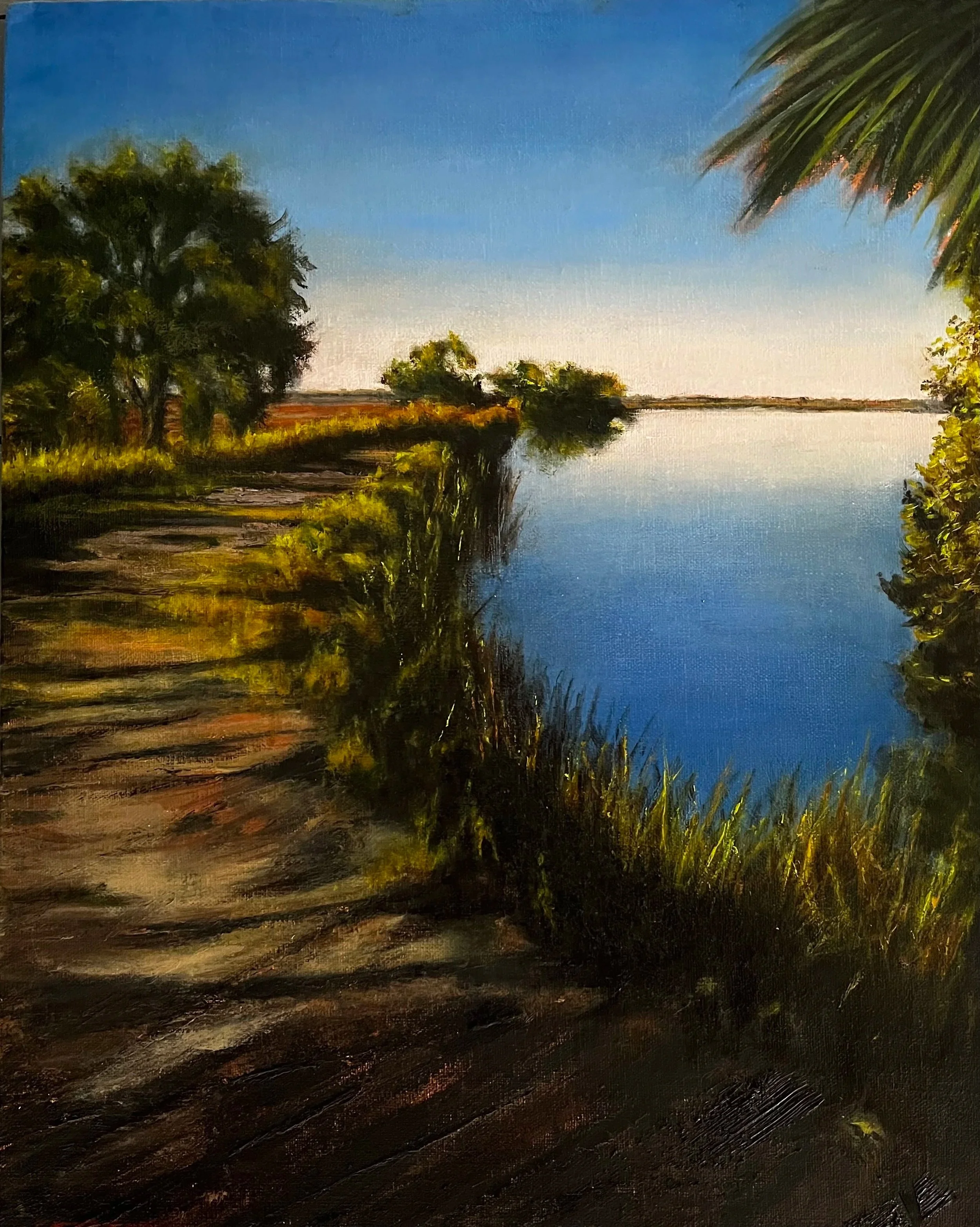 Otter Pond Dike - 11x14 oil on linen (SOLD)