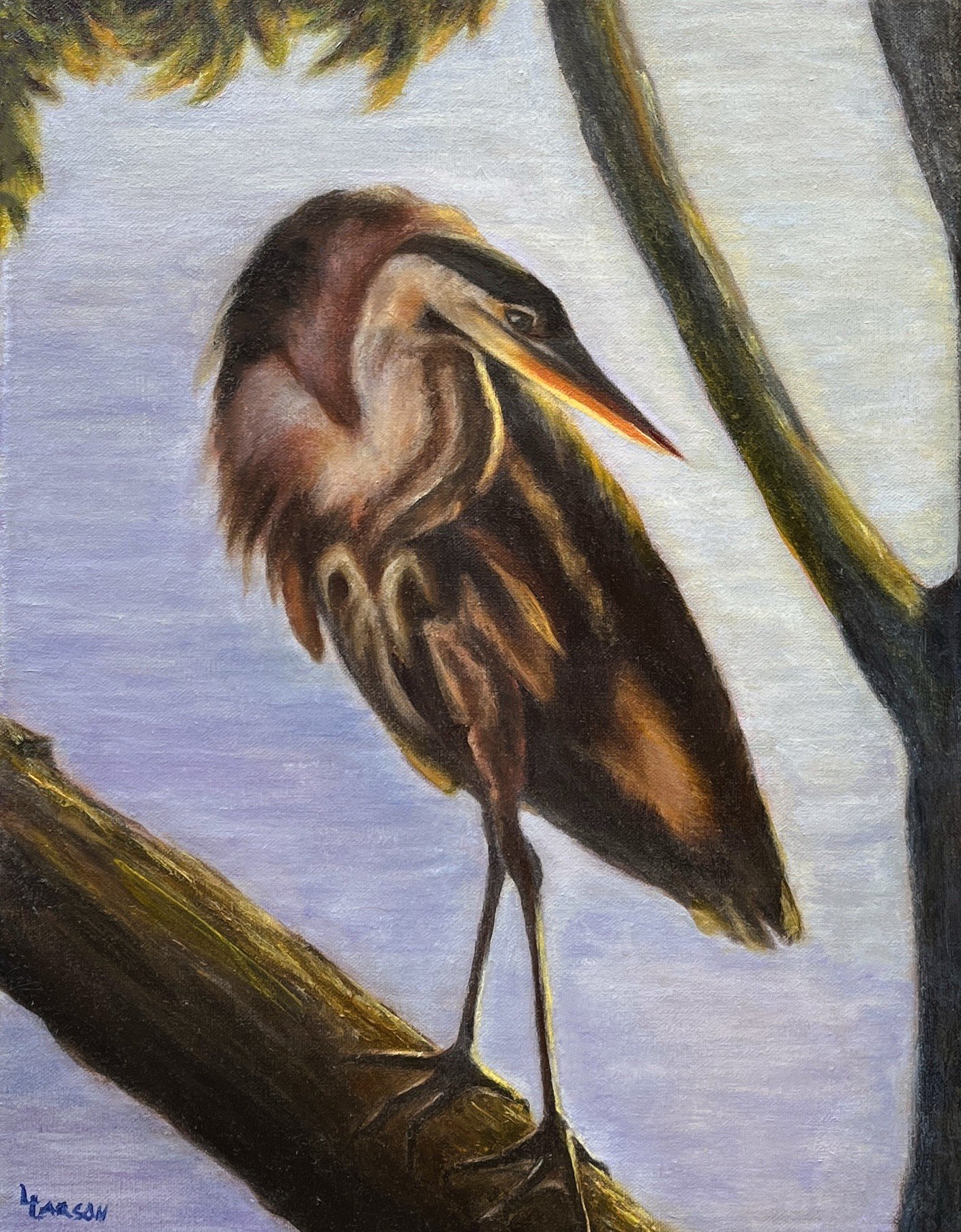 Morning's Minion - 14x11 oil on linen - Available at Beaufort Art Association Gallery