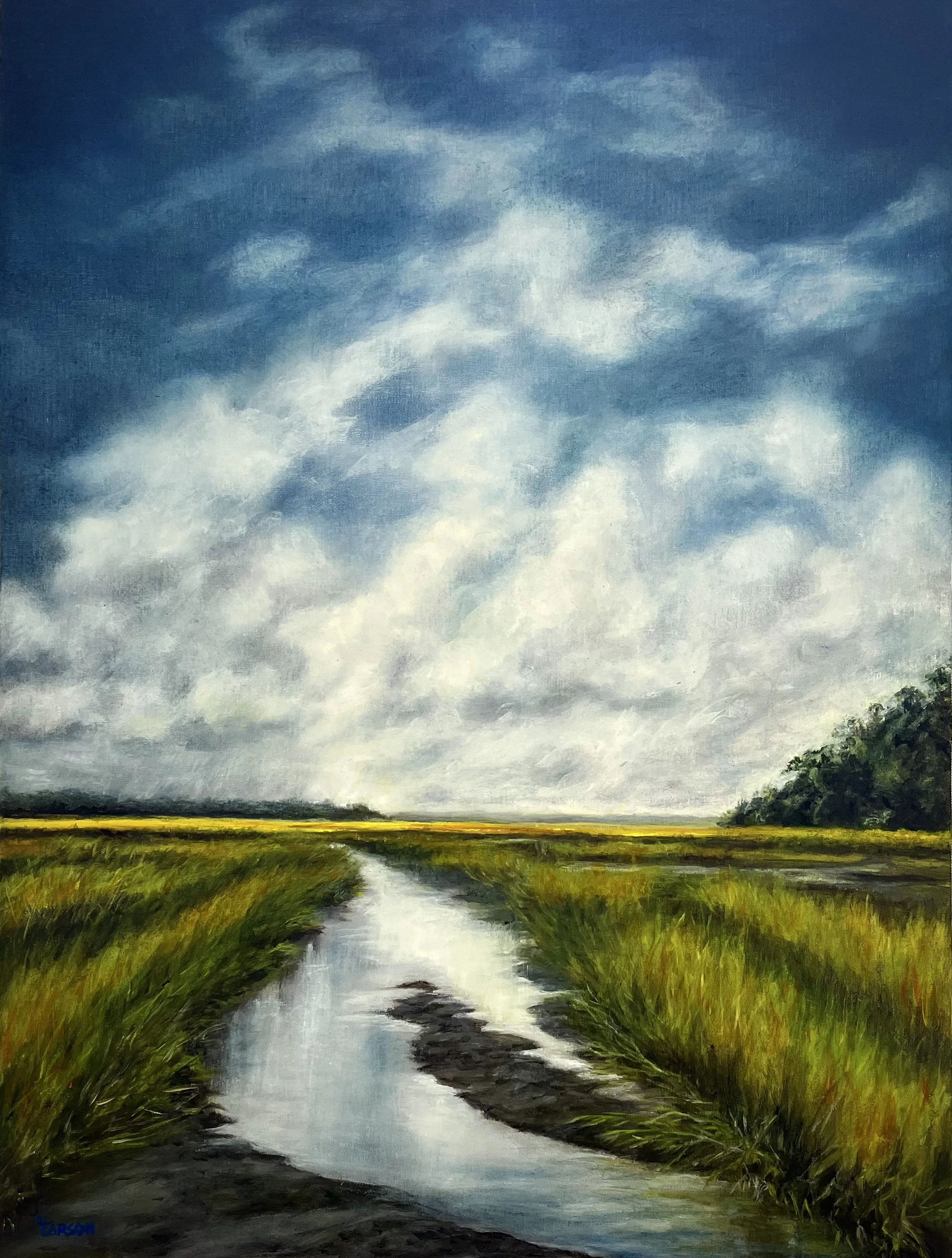 Storm Warning - 24x18 oil on linen - $1,295