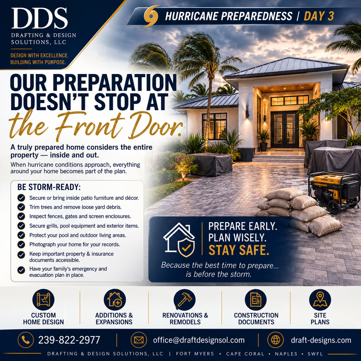 Hurricane Readiness | Day 3: Your Preparation Doesn’t Stop At The Front Door.