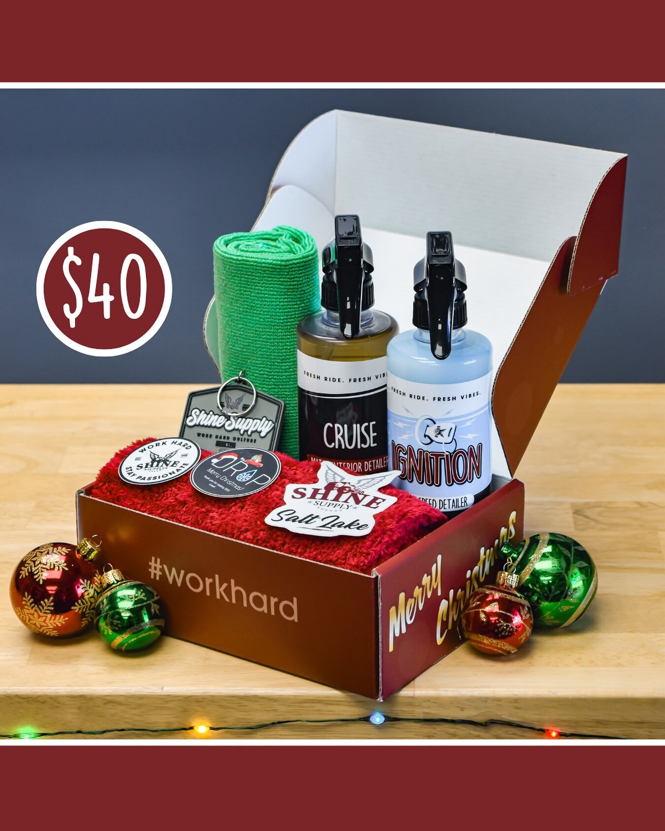 The 2023 Shine Supply Salt Lake Holiday Kit is now available in-store!
&zwnj;
This kit has everything needed for a quick and effective inside &amp; out touch-up, perfect for keeping your ride pristine.
&zwnj;
Ignition is a silica infused waterless wa