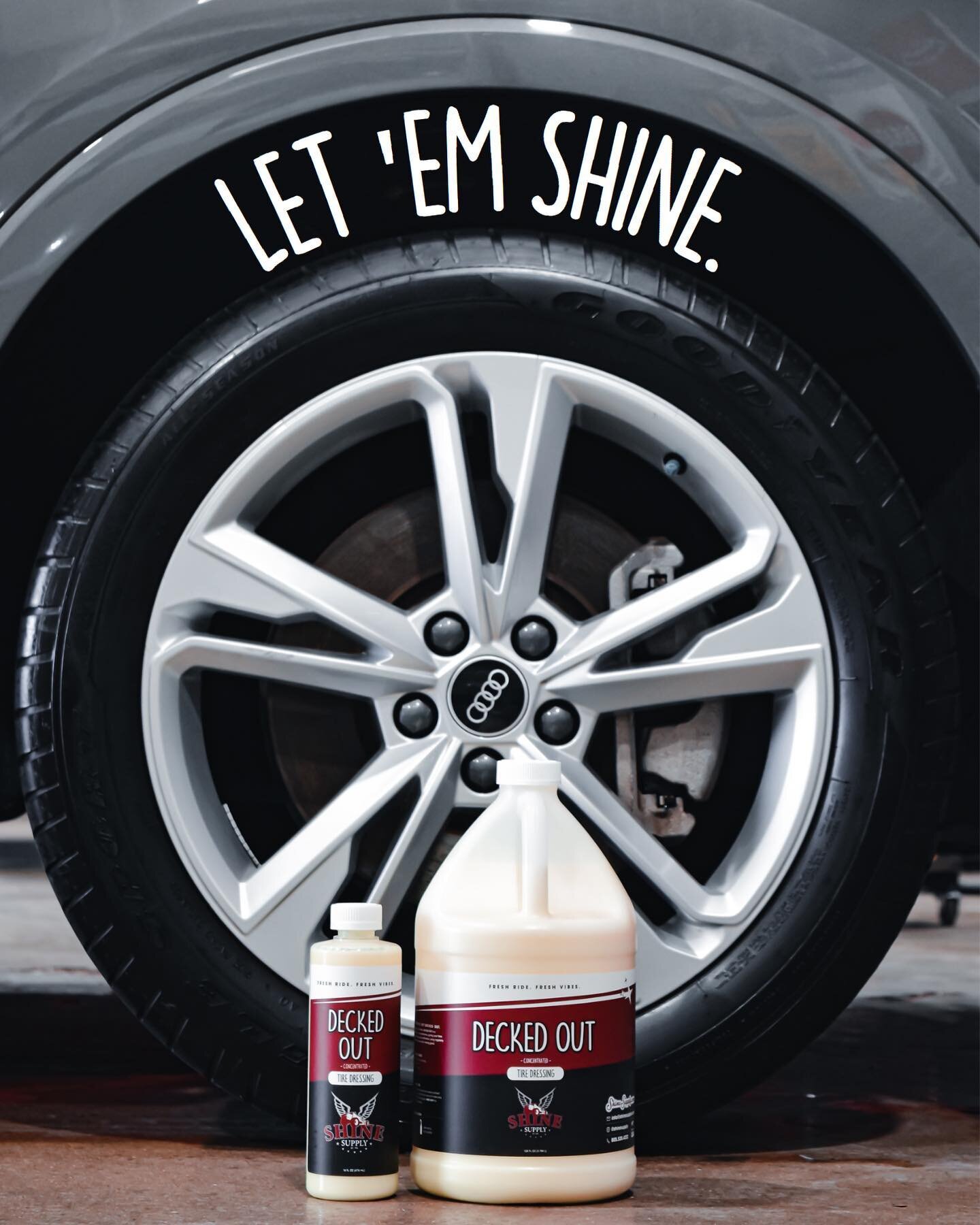 Decked Out is the last tire dressing you&rsquo;ll ever buy. The product can be diluted for either a shiny or matte finish, depending on your taste. No sling, no grease, just shine. Available in gallon or 16 OZ!
.
.
.
📞 801-900-3011
🕘 Retail is open