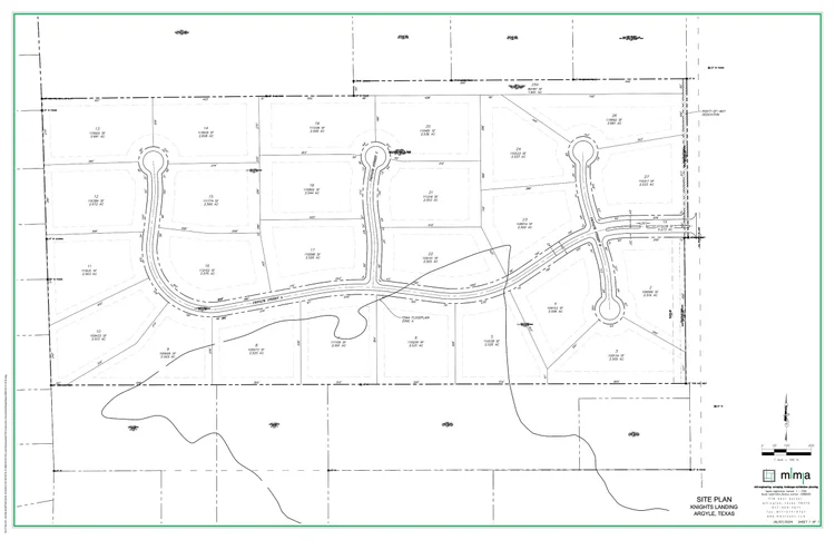The Knights Landing Argyle site plan