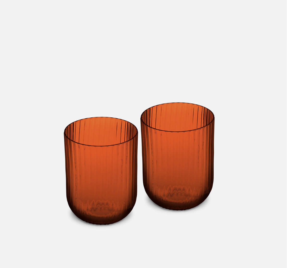 CARRETTO SICILIANO Orange Murano Drinking Glasses