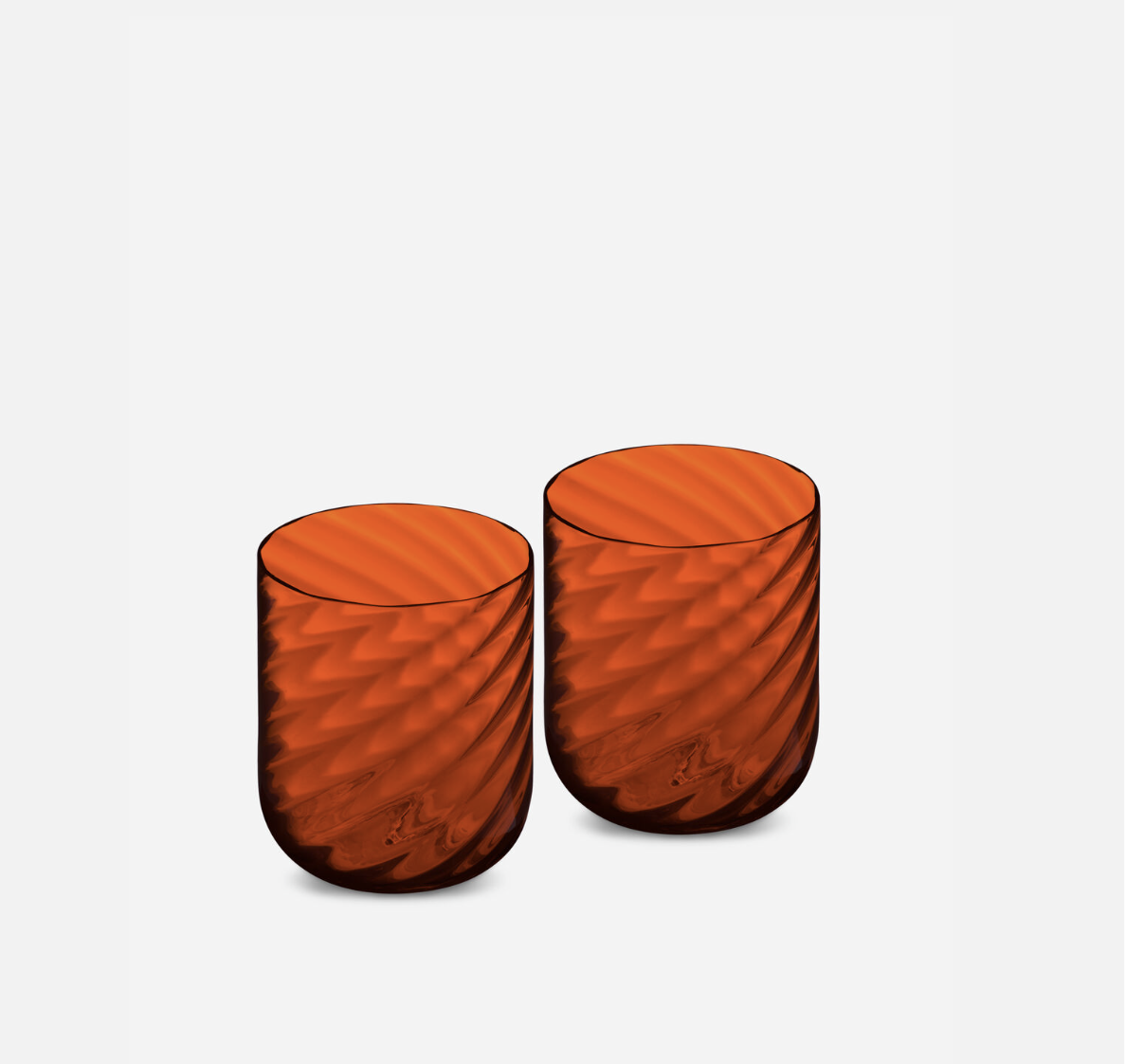 CARRETTO SICILIANO Orange Murano Water Glasses D&G Dolce Gabbana Home