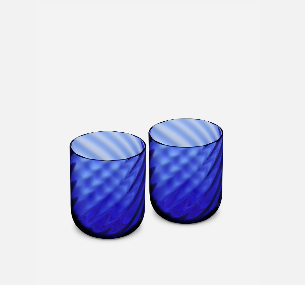 CARRETTO SICILIANO Blu Murano Water Glasses D&G Dolce Gabbana Home