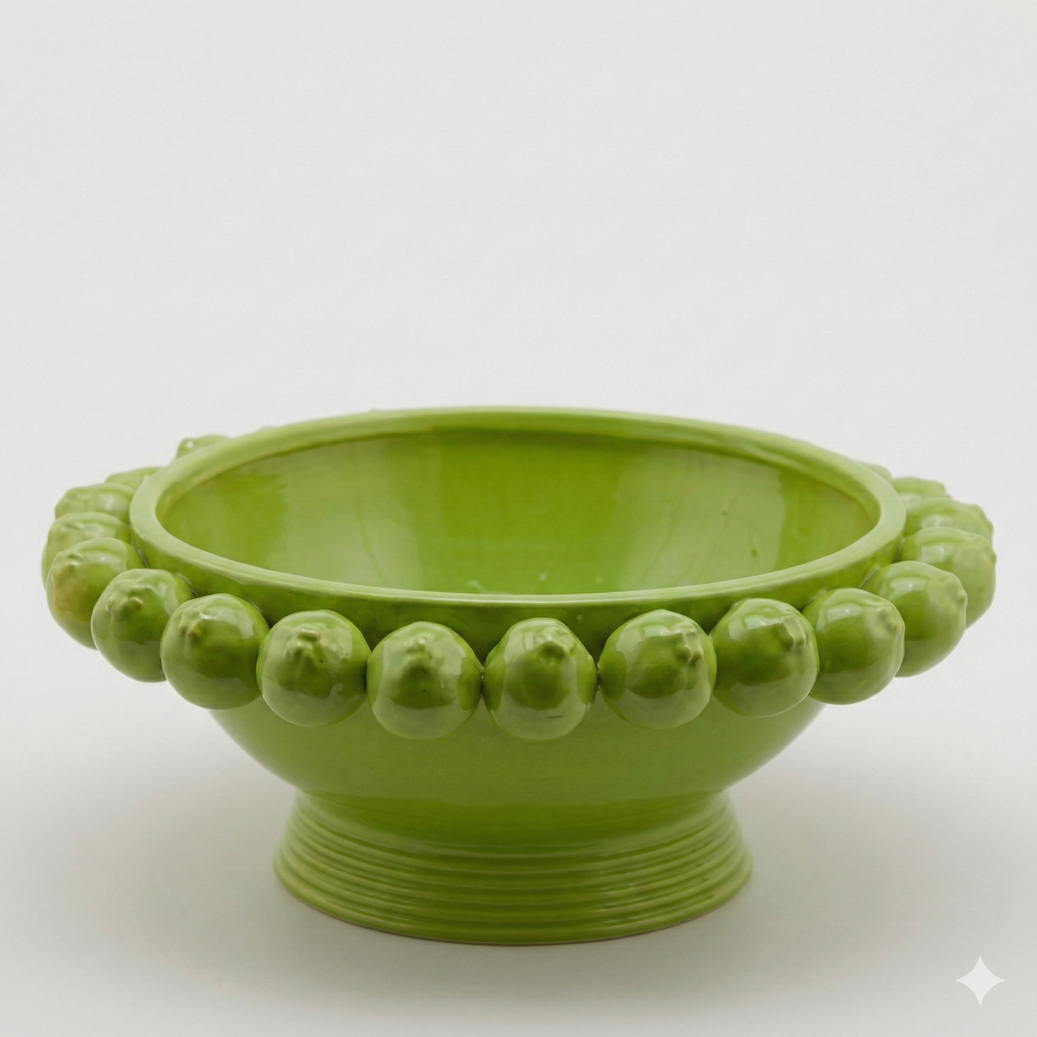 large decorative lime bowl centerpiece