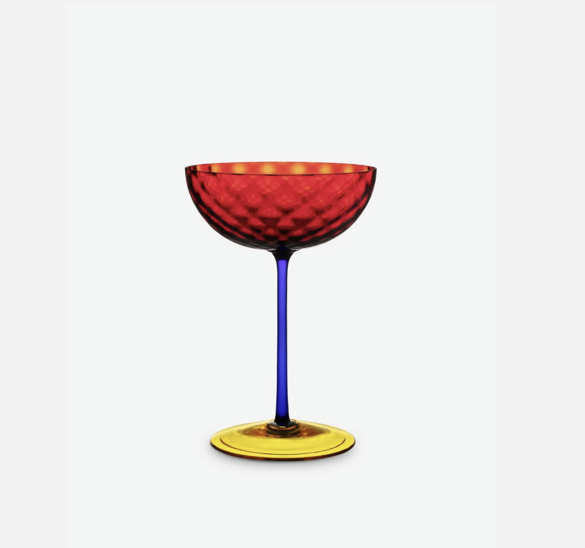 CARRETTO SICILIANO RED Murano Champagne Glass Dolce Gabbana Home