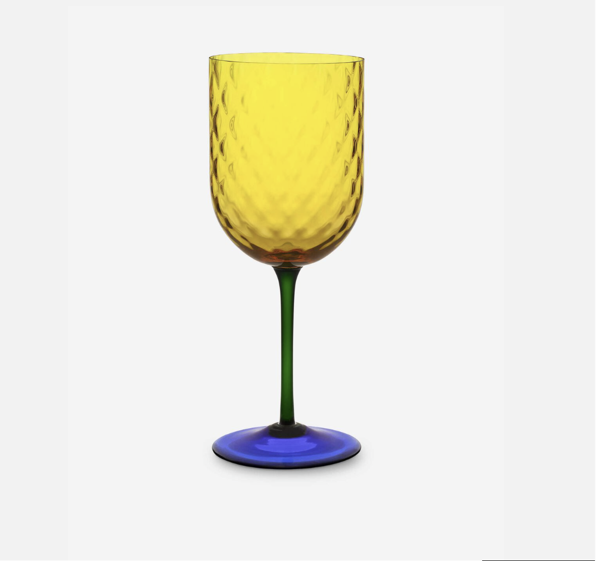 CARRETTO SICILIANO Yellow Murano Red Wine Glass D&G Dolce Gabbana Home