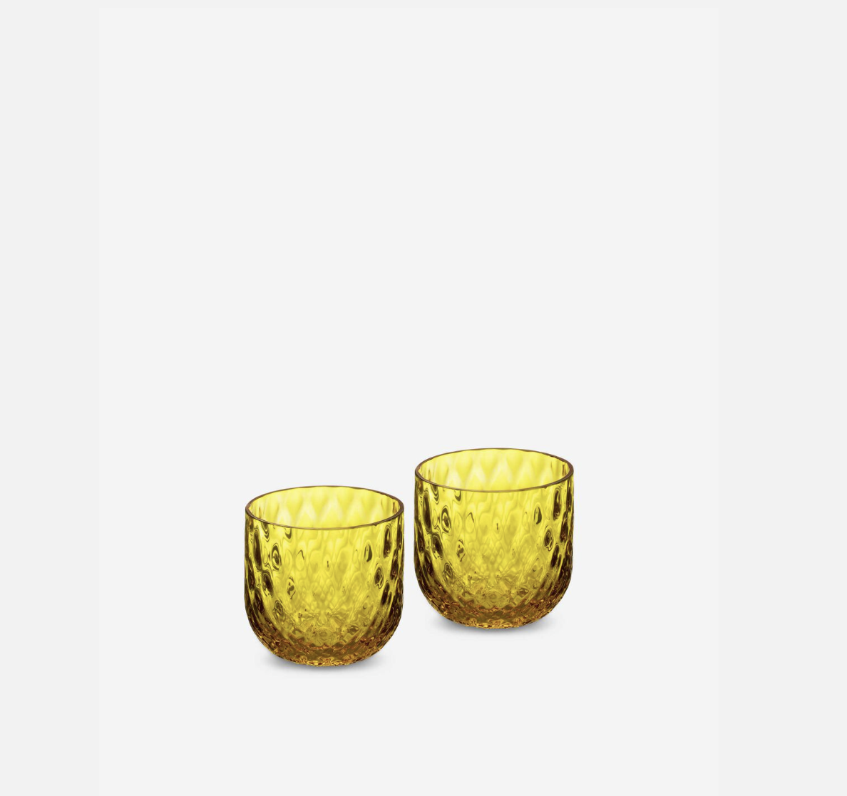 CARRETTO SICILIANO Yellow Murano Shot Glasses D&G Dolce Gabbana Home