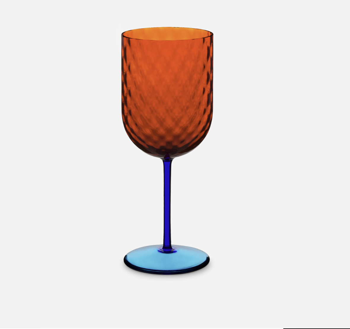 CARRETTO SICILIANO Orange Murano Red Wine Glass