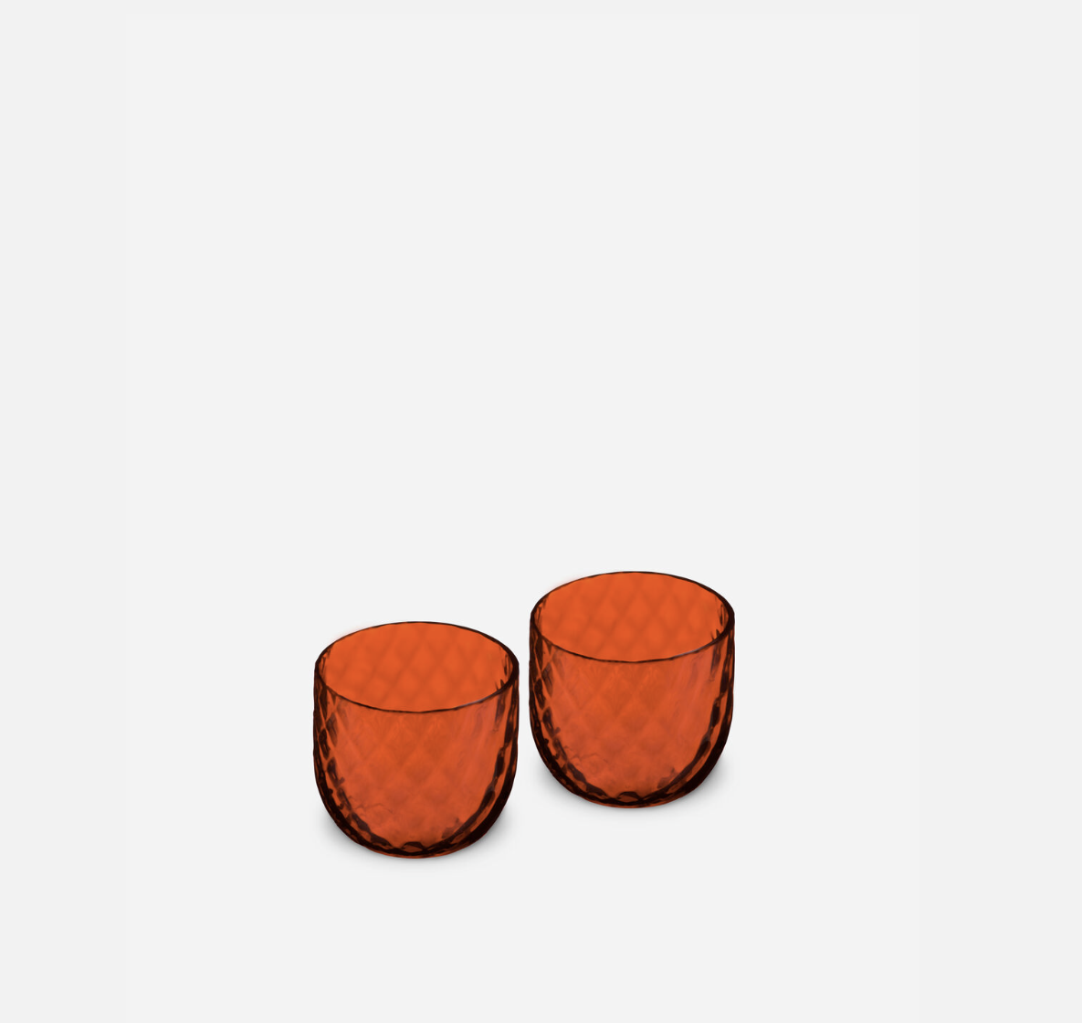 CARRETTO SICILIANO Orange Murano Shot Glasses