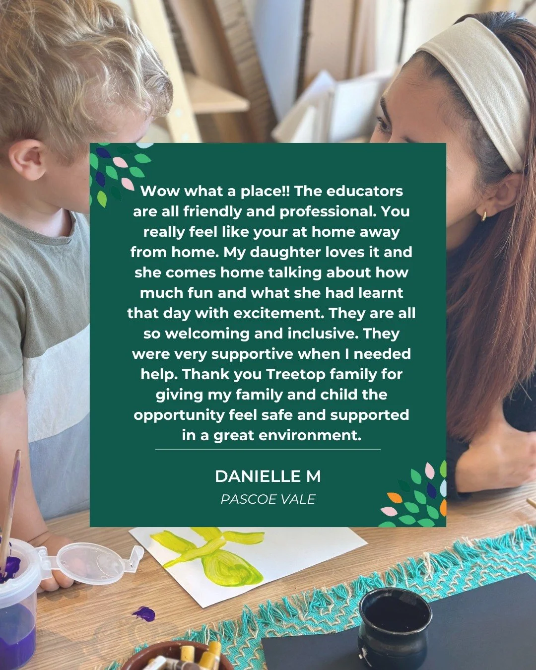 🌟 Real words from real families! 🌟
We love hearing how Treetop Early Learning makes a difference. Creating a safe, inclusive, and exciting environment for every child is what we&rsquo;re all about! 💚

Ready to join a community that feels like home