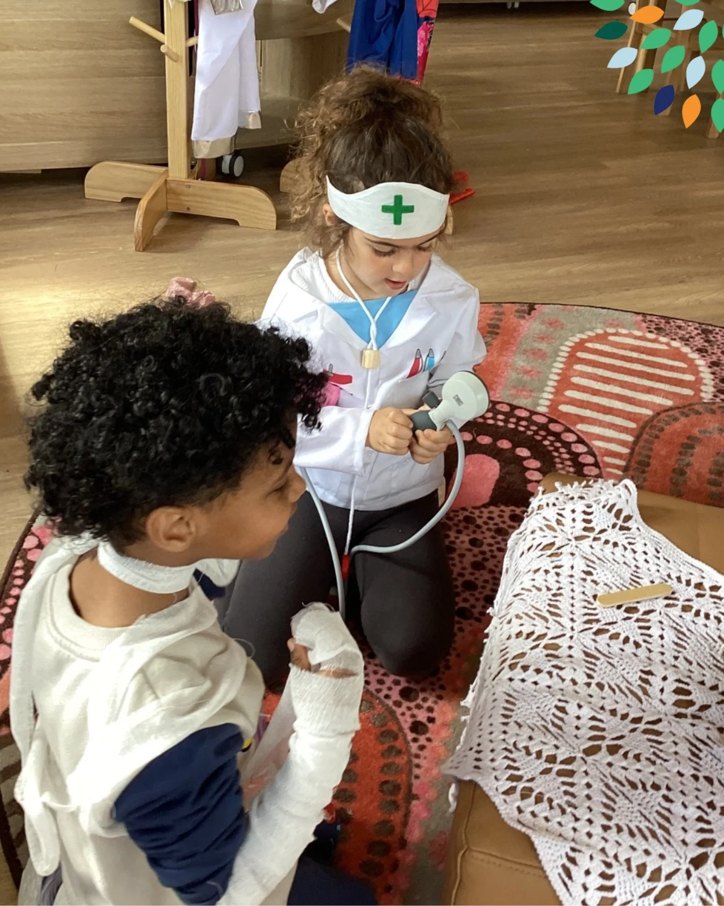 Little doctors at work 👩&zwj;⚕️✨

Doctor play invites children to explore empathy, problem-solving and social connection. Inspired by the Reggio Emilia approach, we follow children&rsquo;s interests, giving them the space to express ideas, ask quest