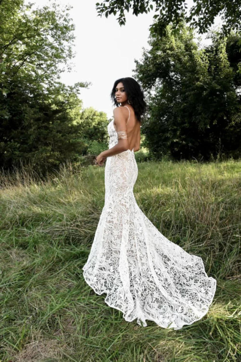 all who wander boho wedding dress Sophisticated Boho Column Wedding Dress with Glitter Tulle