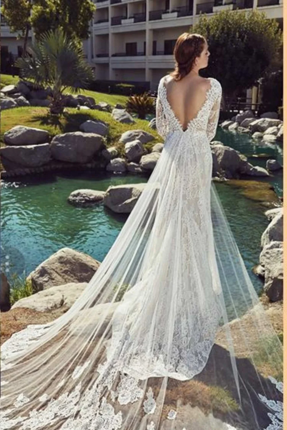 fit and flare low back wedding dress Beloved by Casablanca Bridal BL429 Arizona Wedding Dress Fit And Flare Scoop Neck Spaghetti Strap Floral Lace With Sequin Train Wedding Gown 26 / INI main image 1