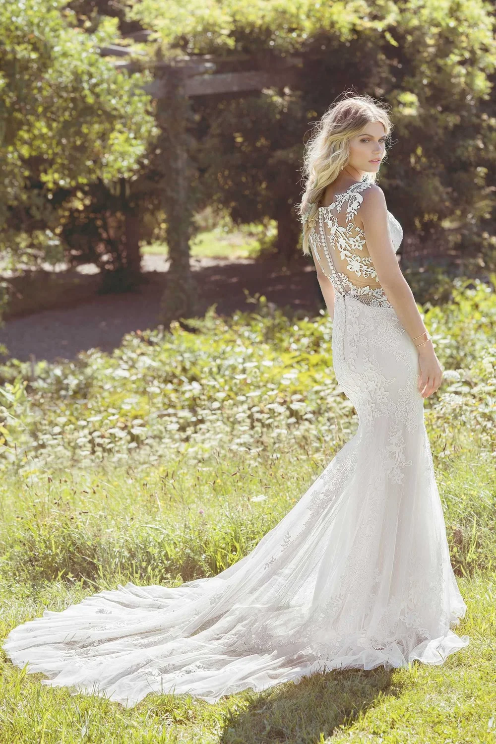 slim fit dress slacks Lillian West 66212 Wedding Dress
