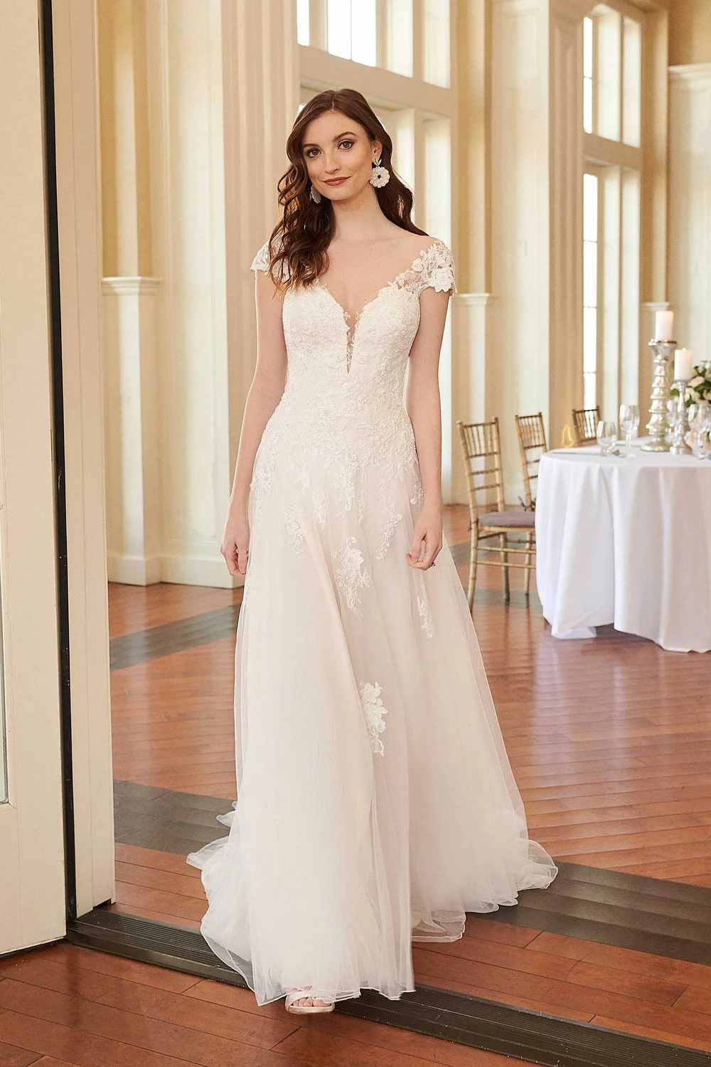 a line wedding dress size 16 Sunset Size 16 – A & M Enterprises Bridal main image 0