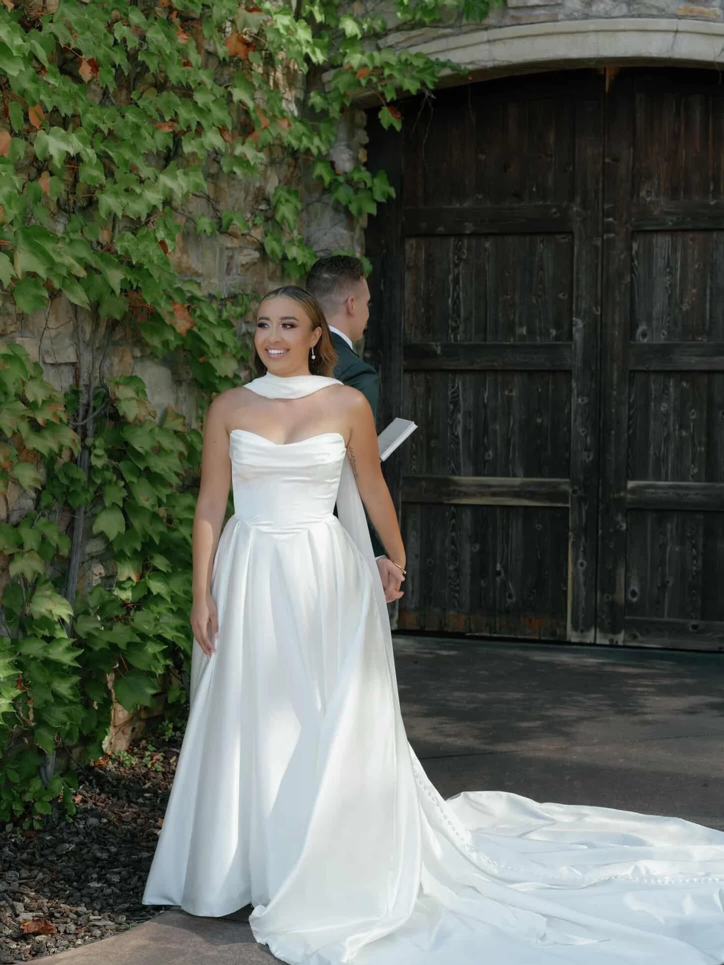 She walks into forever with grace and beauty&mdash;our bride shines in every moment ✨

Congratulations to Selena &amp; Matthew wishing them a lifetime of love and happiness! 🥂✨

Dress: @serenebymadilane
Photographer: @mvfportraits @elizabethjanephot
