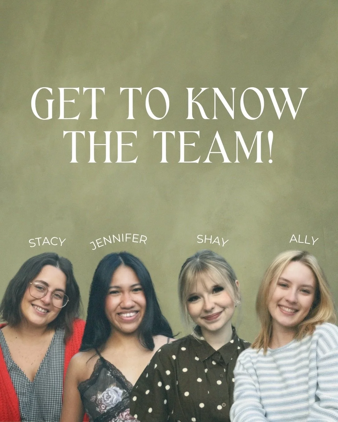 The Girls Behind The Gowns 🤍 From our lunch orders to our personalities, here&rsquo;s a little more about the girls you&rsquo;ll be spending your &ldquo;yes&rdquo; moment with! ✨

💌 DM us with any questions, we&rsquo;d love to help you find your dr