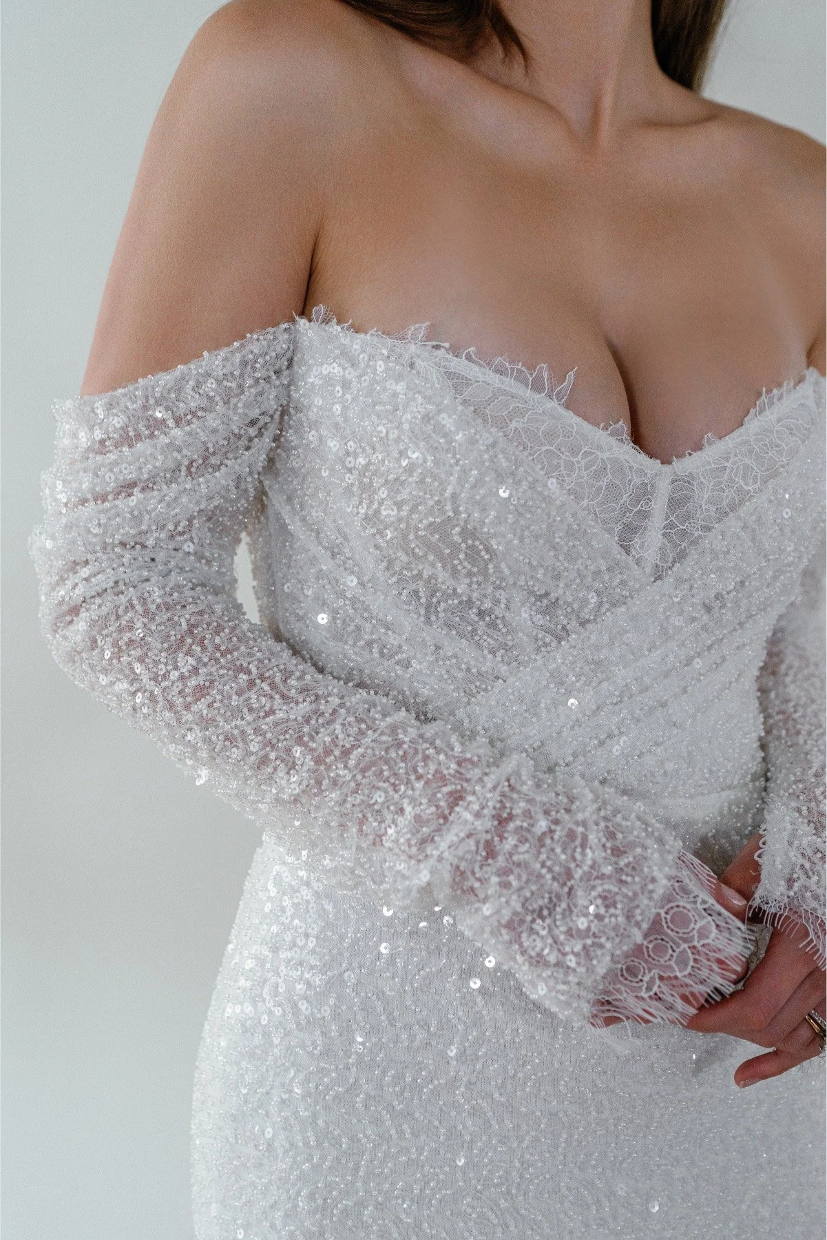 Locket Glimpse 12827 wedding gown with elegant detailing