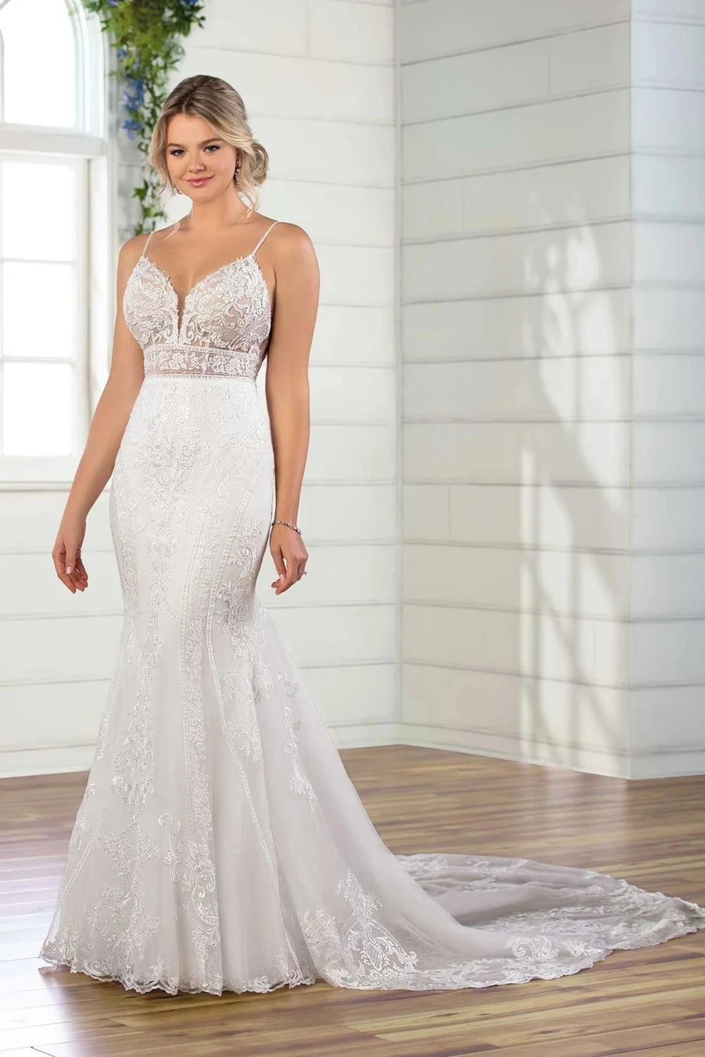Essense of Australia D2887 Wedding Dress for Sale in Sacramento | Designer Sample, Size 10,  Olive & Ivory