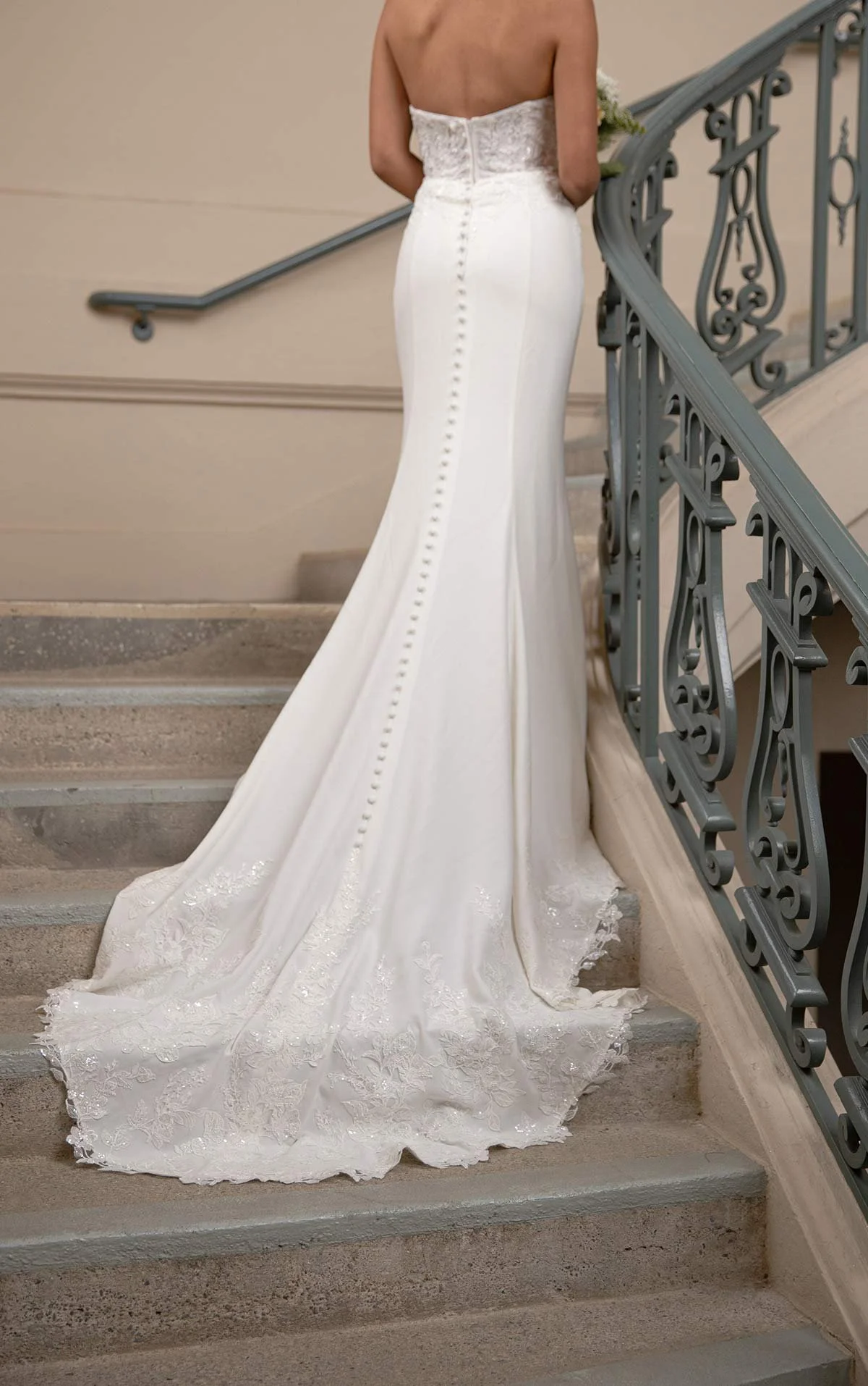 Stella York 7597 Bridal wedding gown with Strapless neckline, bridal sample size 12 available at Olive and Ivory Bride Sacramento