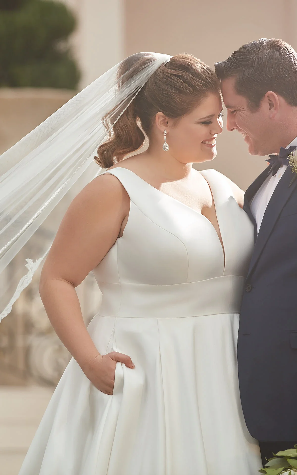 Regal Simple Ballgown Plus Size Wedding Dress