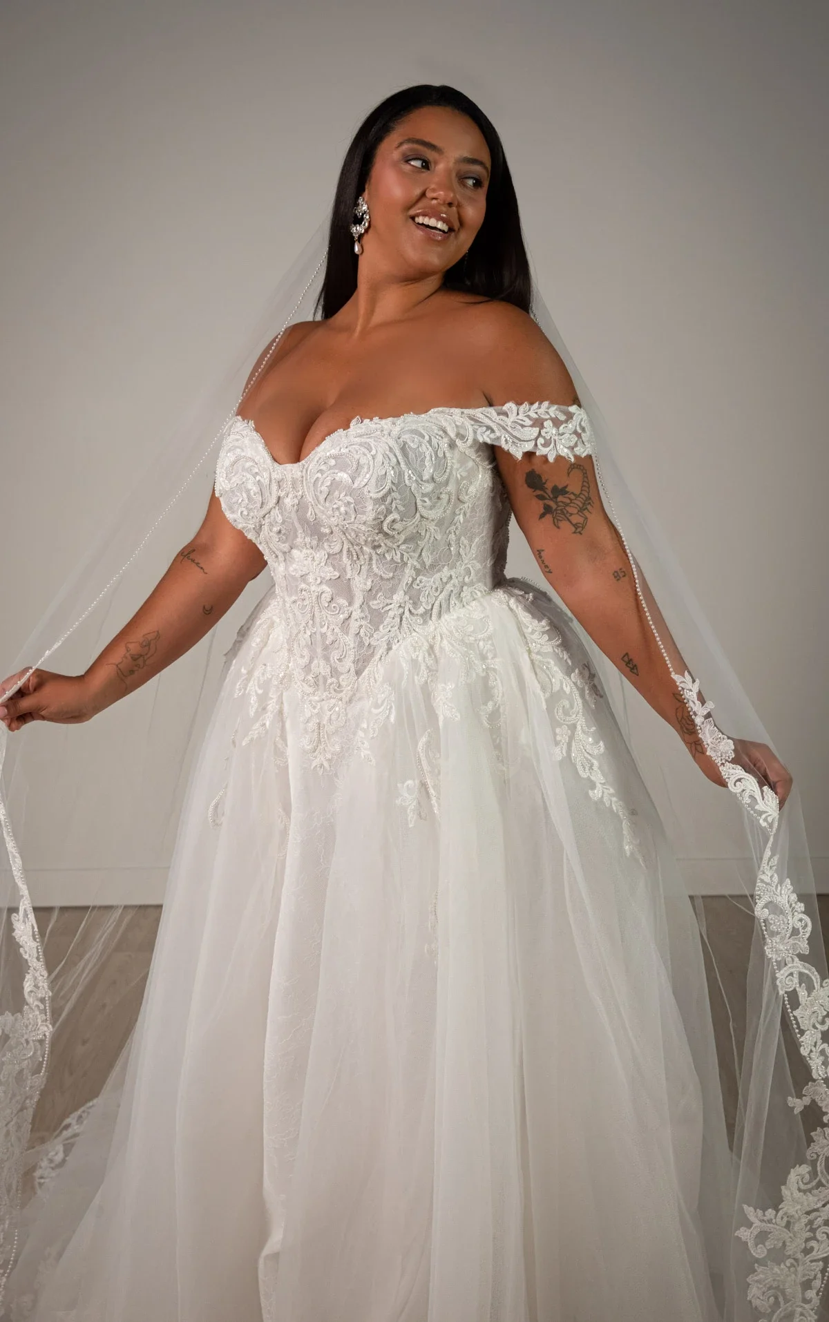 Stella York SY8345+ available at Olive and Ivory Bride - Front Detail 3.webp