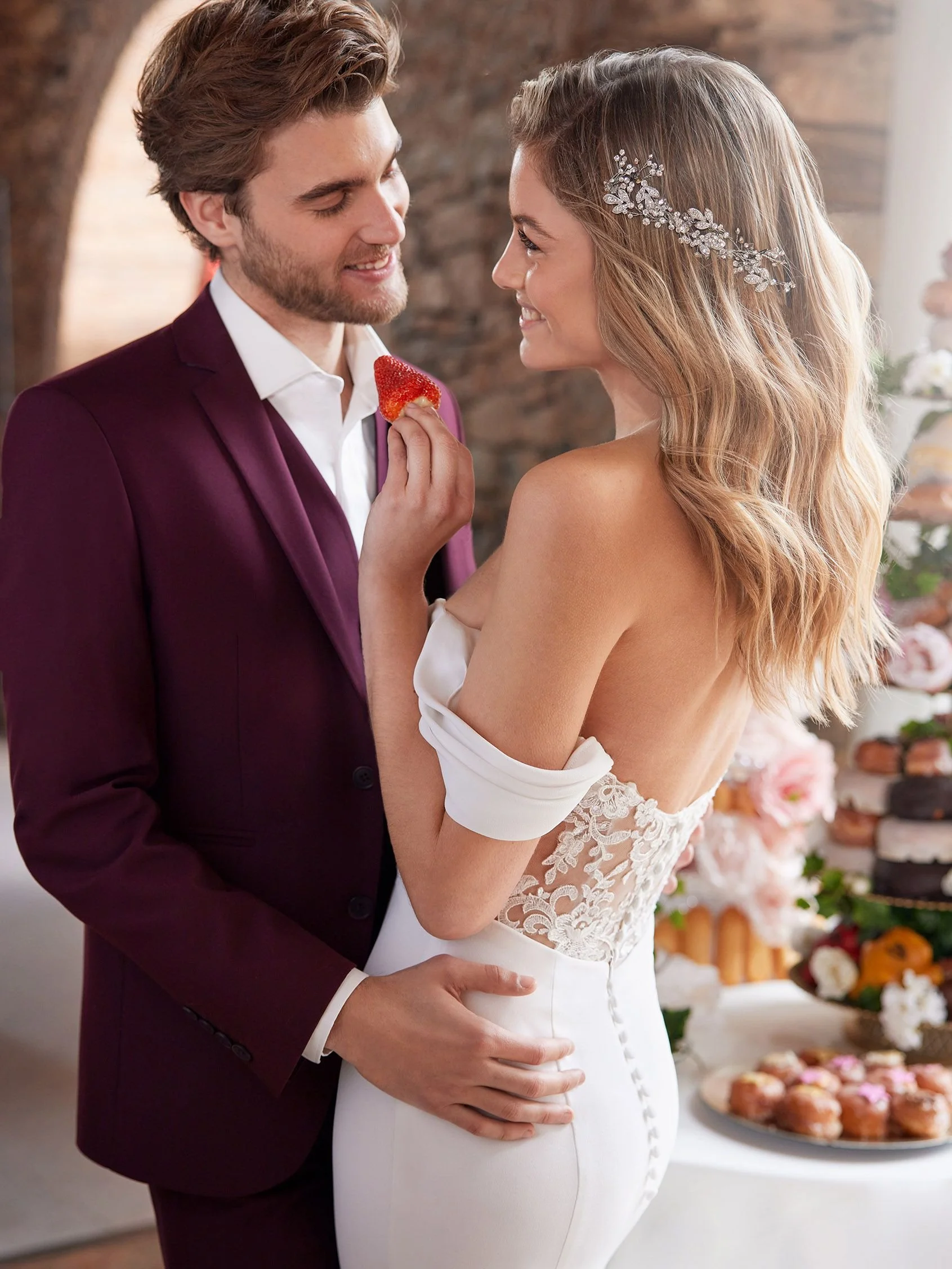 White One Maite Mermaid wedding gown with Sweetheart neckline in Crepe, bridal sample size 10 available at Olive and Ivory Bride Sacramento