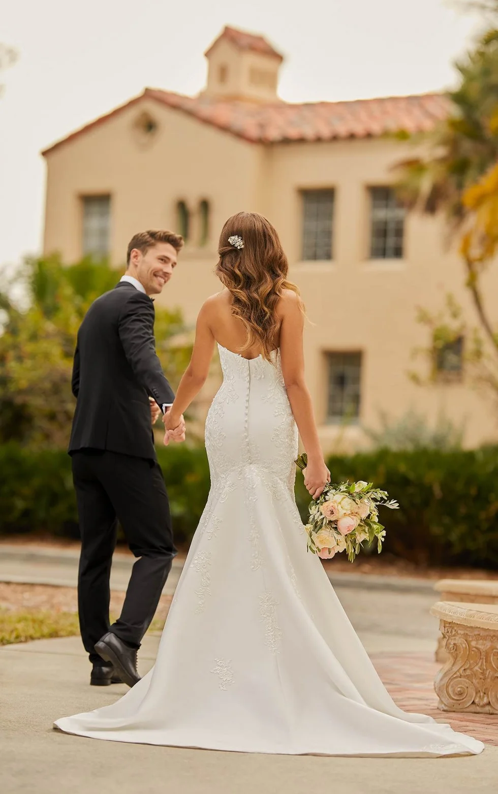 Stella York 7120 Mermaid wedding gown in Lace, bridal sample size 12 available at Olive and Ivory Bride Sacramento