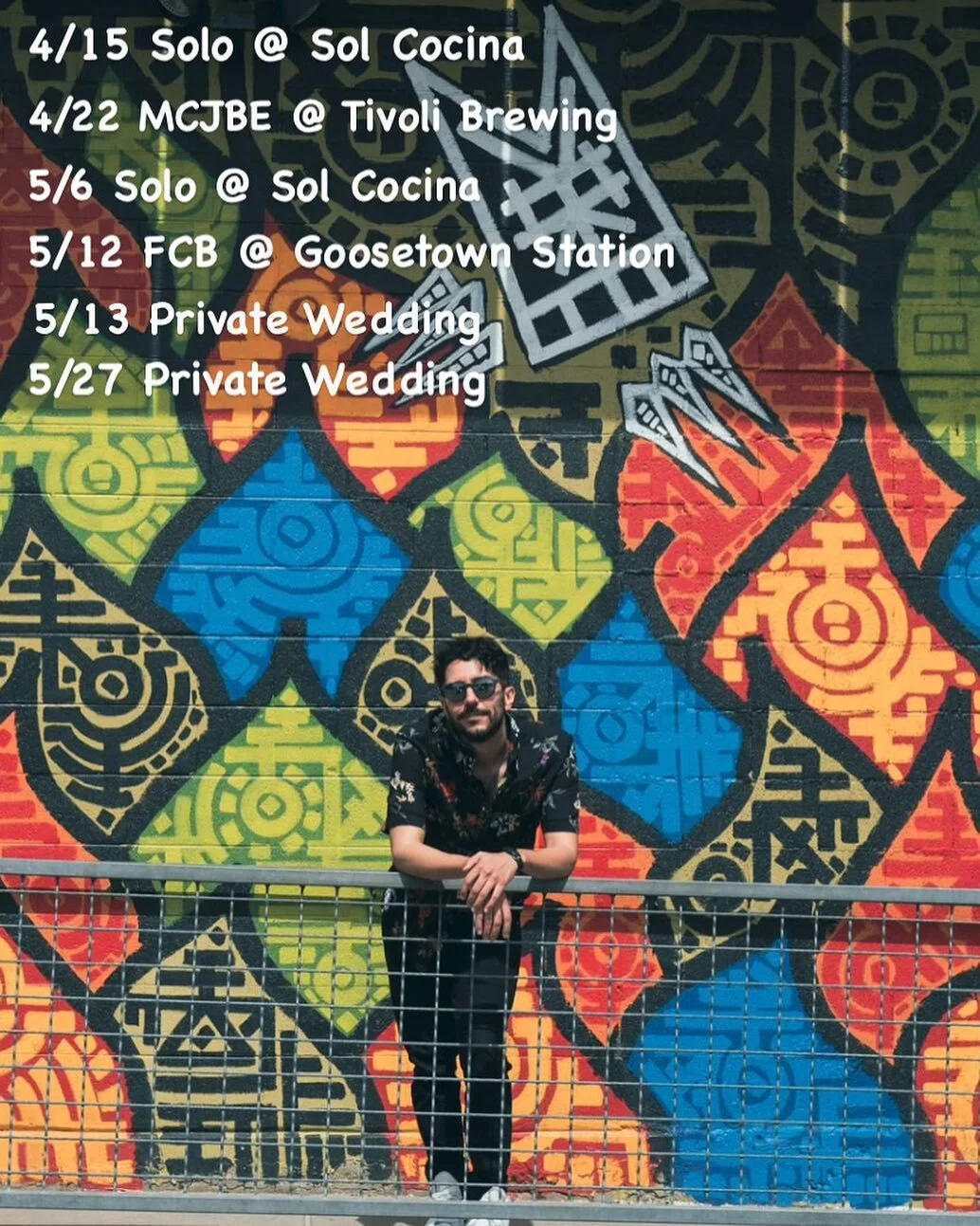 Spring is here and so begins the new gigging season! Stoked to start the next few months with a bang and transition into some outdoor shows 🤘

📸 @erin_shines