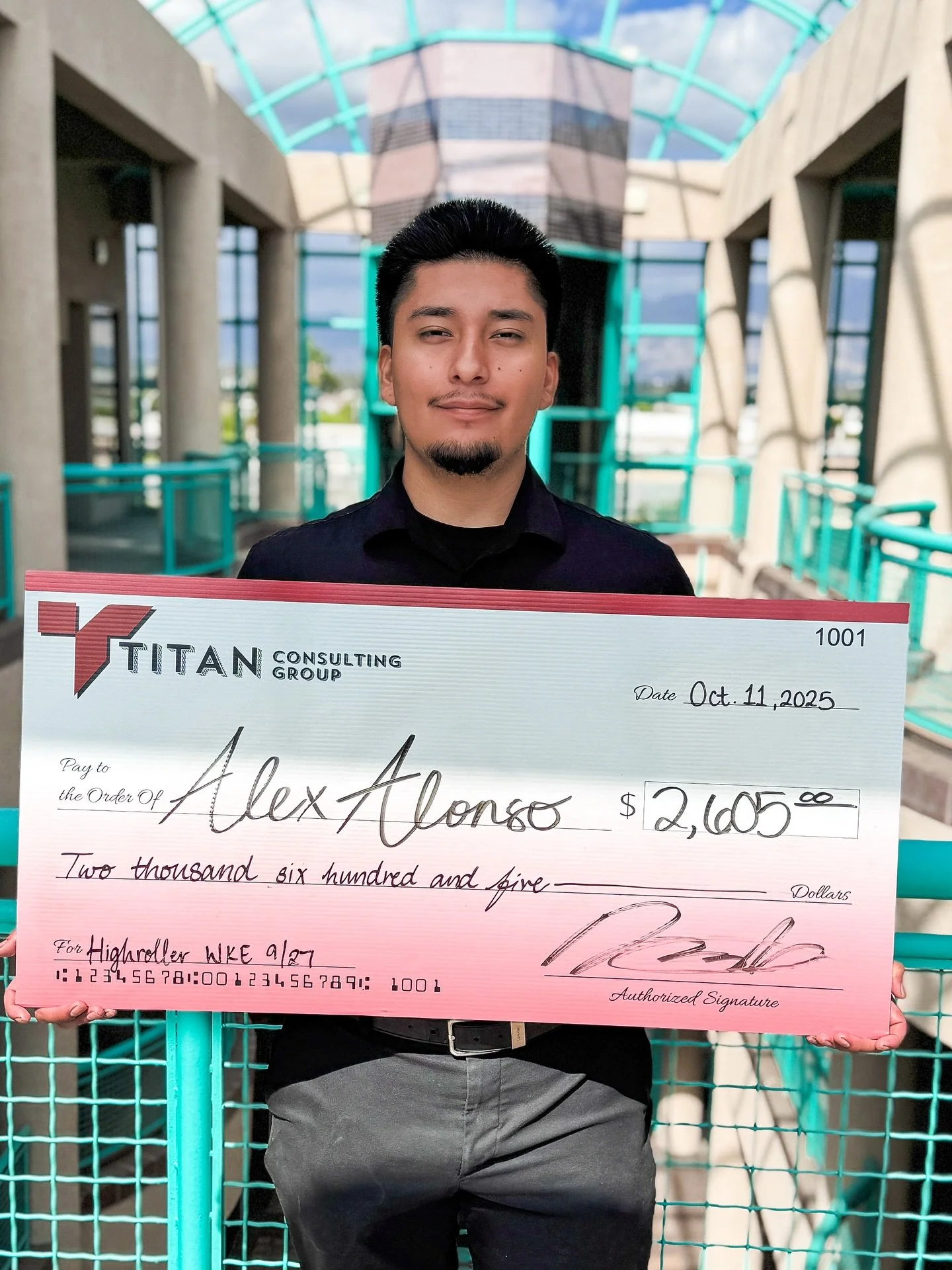Alex Alonso: officially the &ldquo;High Roller&rdquo; this week with the highest check on the board. 📈

What an effort. Congrats, Alex! 🙌

#Motivation #Winning #Results