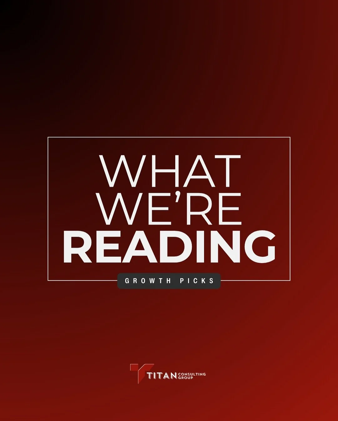 Reading is our playbook. 📕

Mental toughness. Wealth building. People skills.

Find the cheat codes to life and business ✔️ Apply what you learn ✔️ Repeat ✔️

What book has leveled you up the most lately?

-
#titanlibrary
#growthpicks
#mindsetwork
#