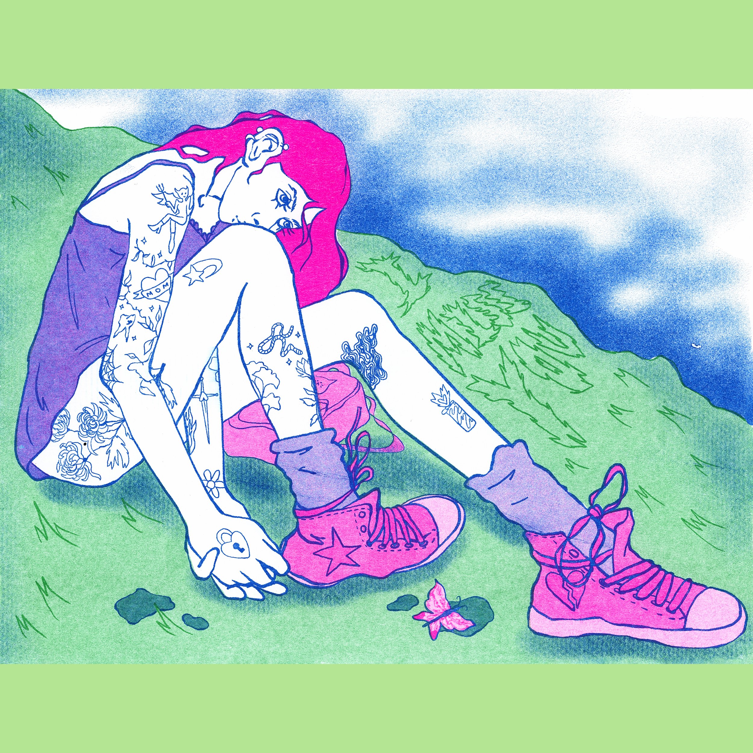 i miss you riso print