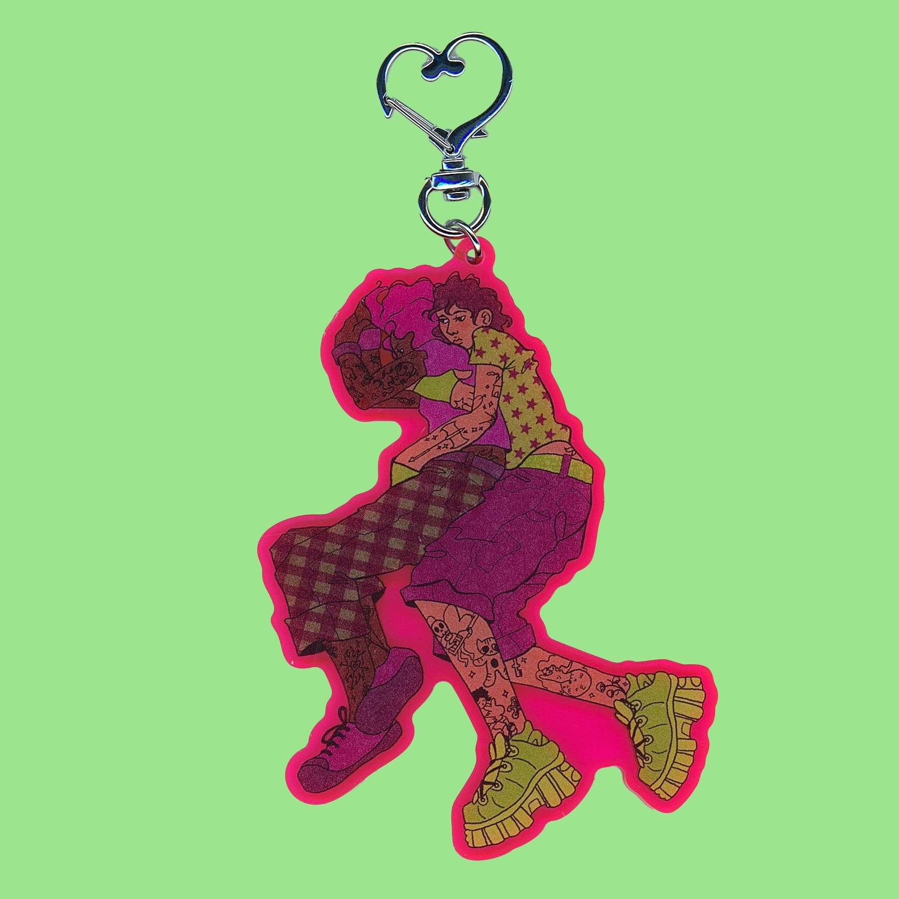 smith college girls acrylic keychain
