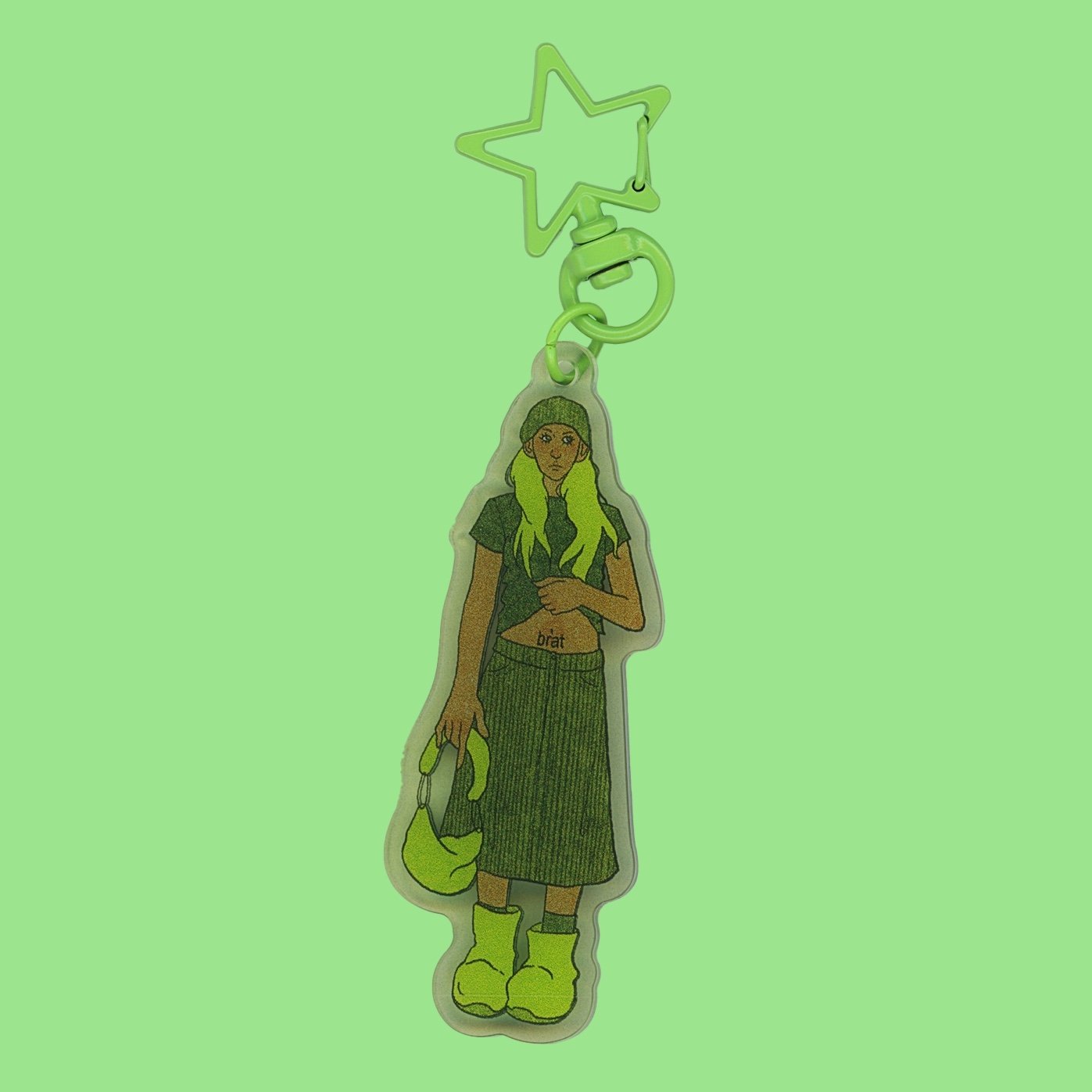 brat acrylic keychain