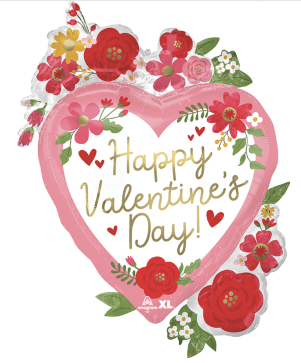 JUMBO VALENTINE FLOWERS BALLOON