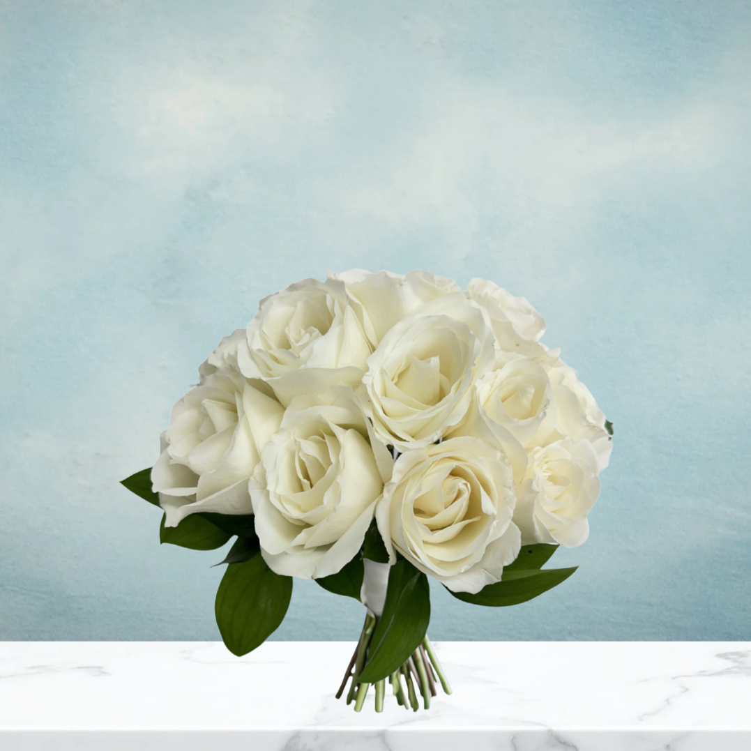 CLASSIC WHITE WEDDING BOUQUET