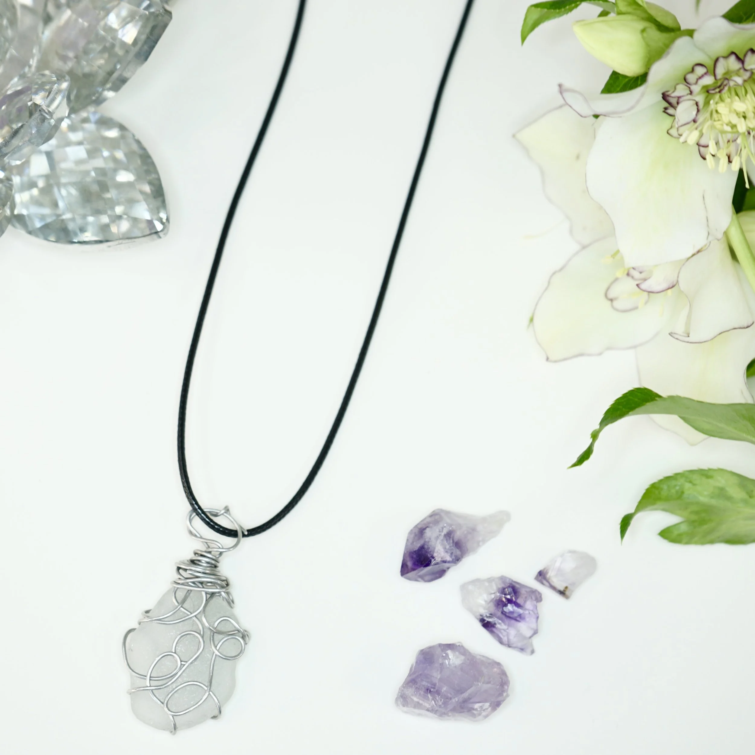 Silver Seaglass Necklace