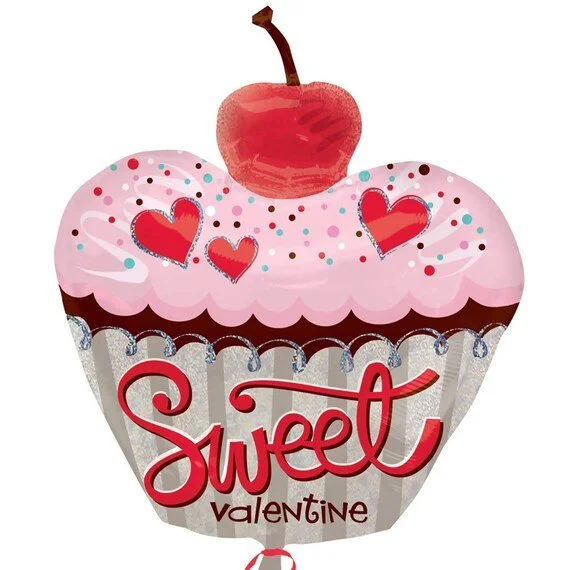 VALENTINE CUPCAKE BALLOON