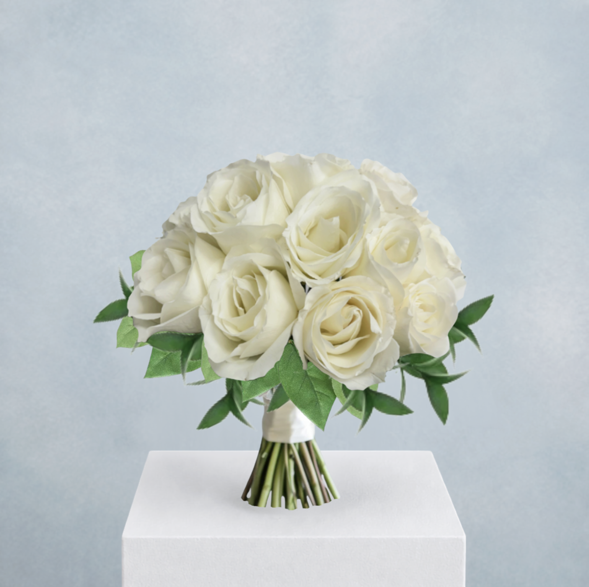 CLASSIC WHITE WEDDING BOUQUET