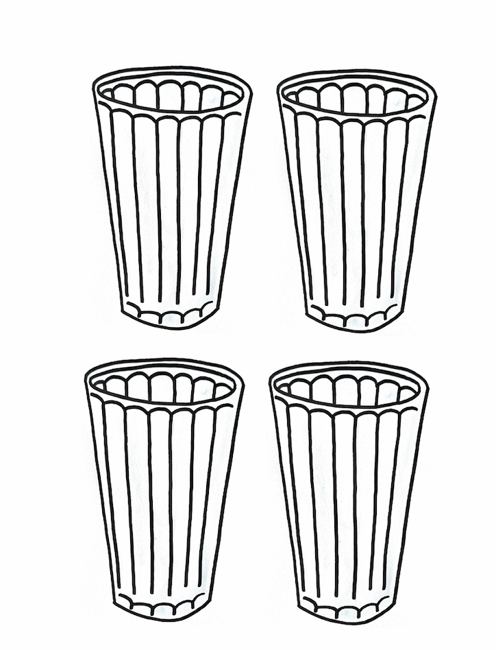 cup collection painted series