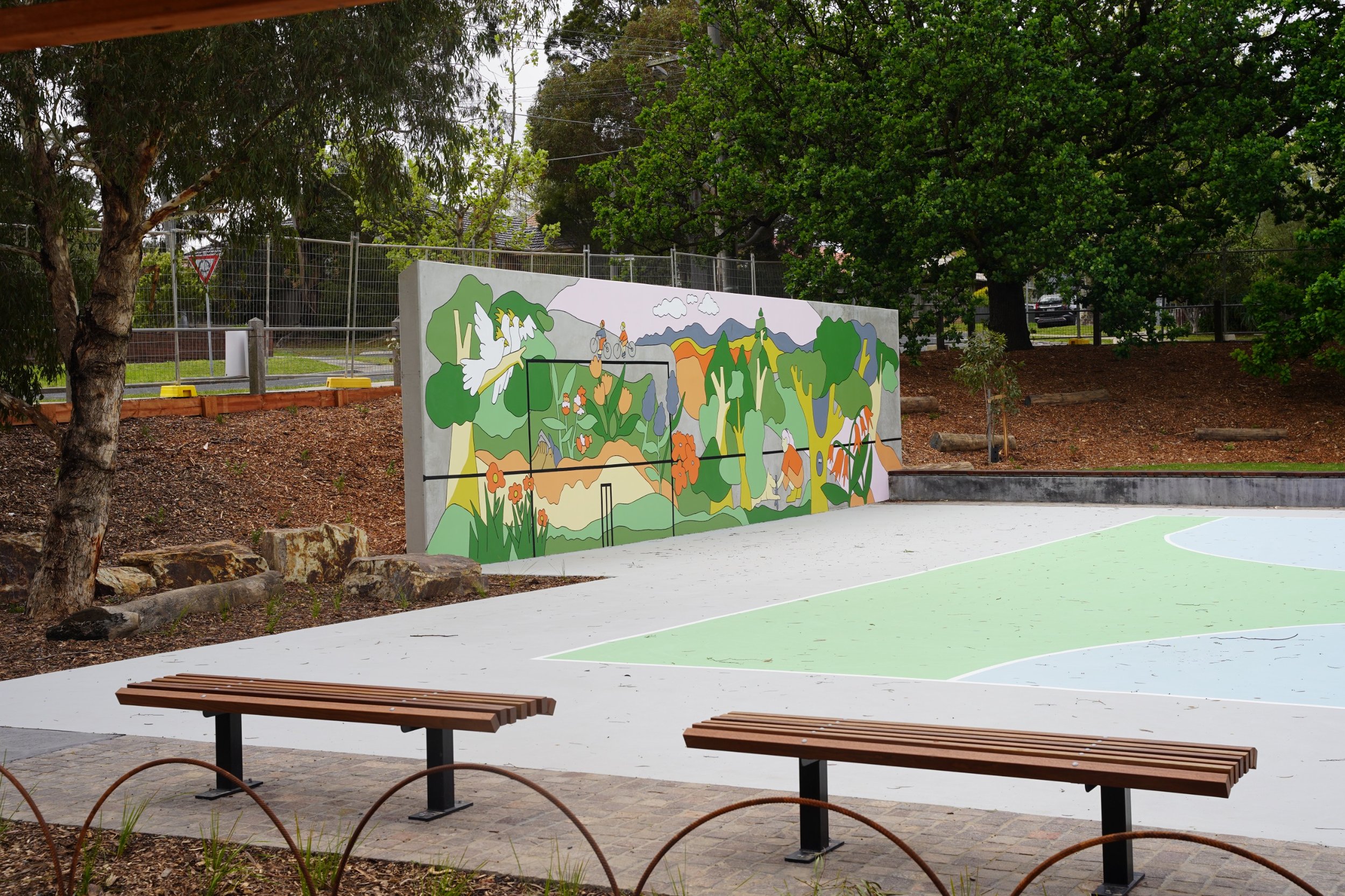Nature Mural at James Reserve, Melbourne Public Art 