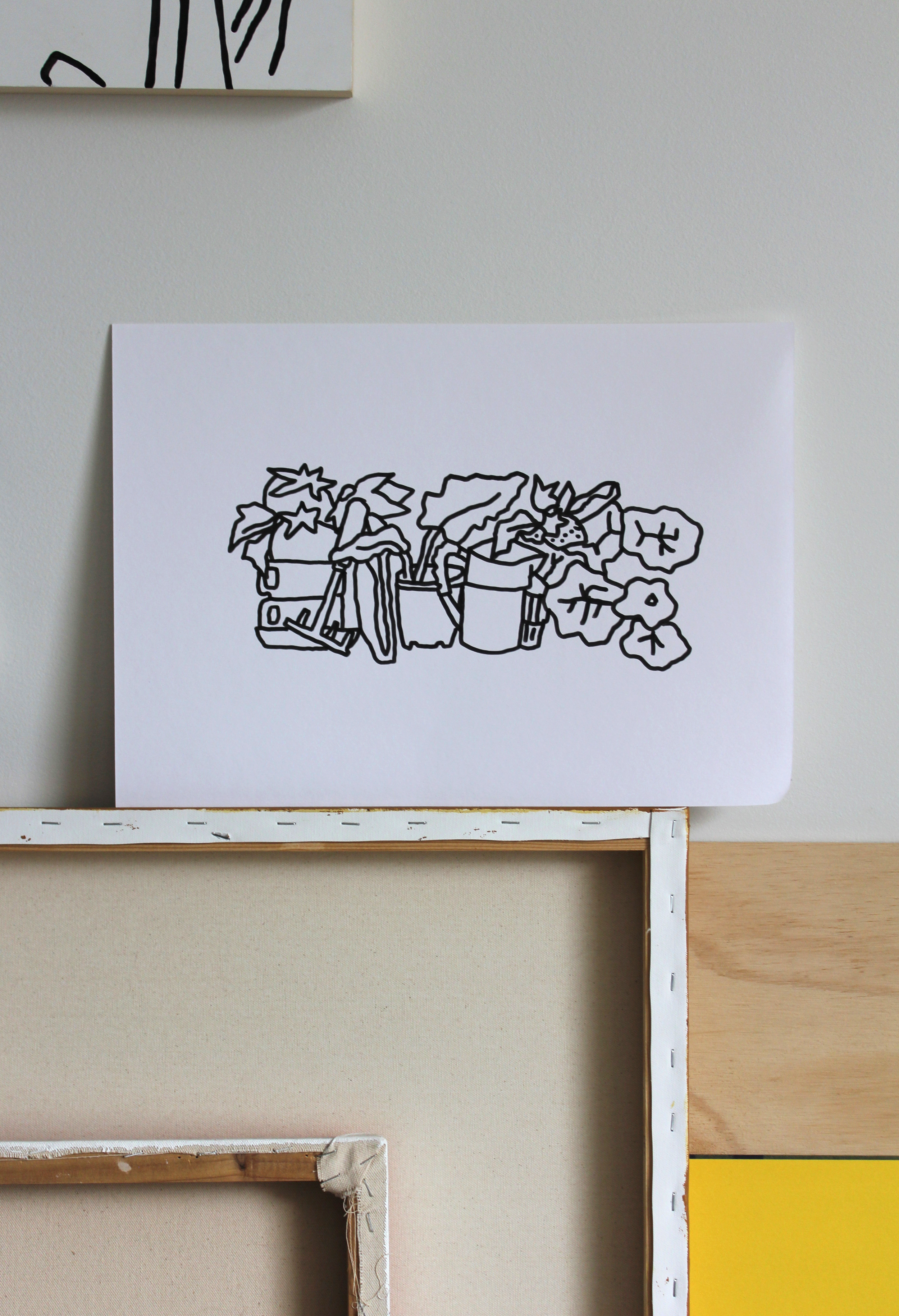 let july be july, ink on paper